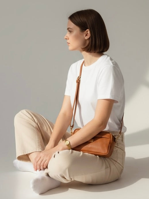 Cartera de Cuero Arrallán Café