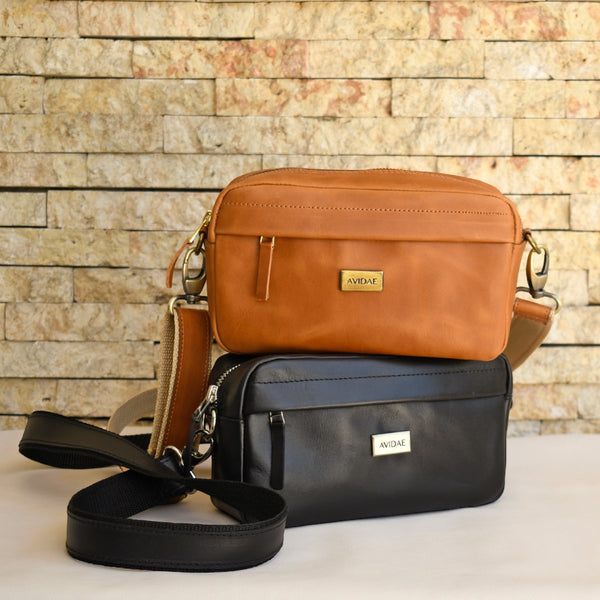 Cartera de Cuero Arrallán Negra