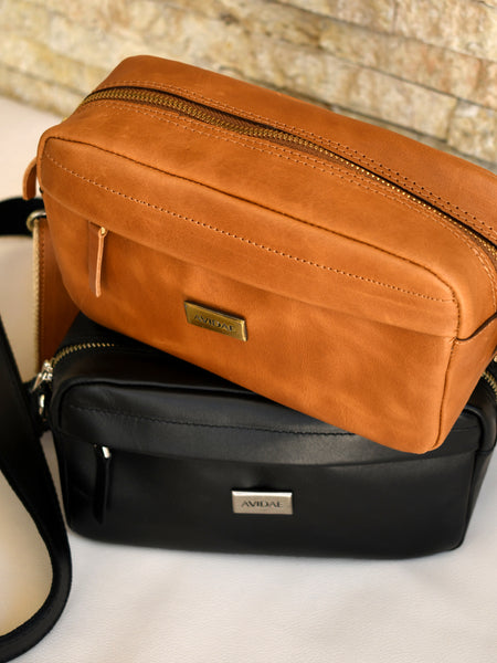 Cartera de Cuero Arrallán Negra
