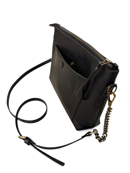 Cartera Gardenia Negra Grano