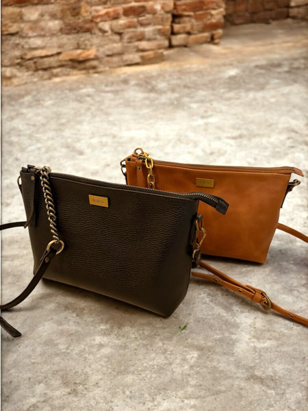 Cartera Gardenia Negra Grano