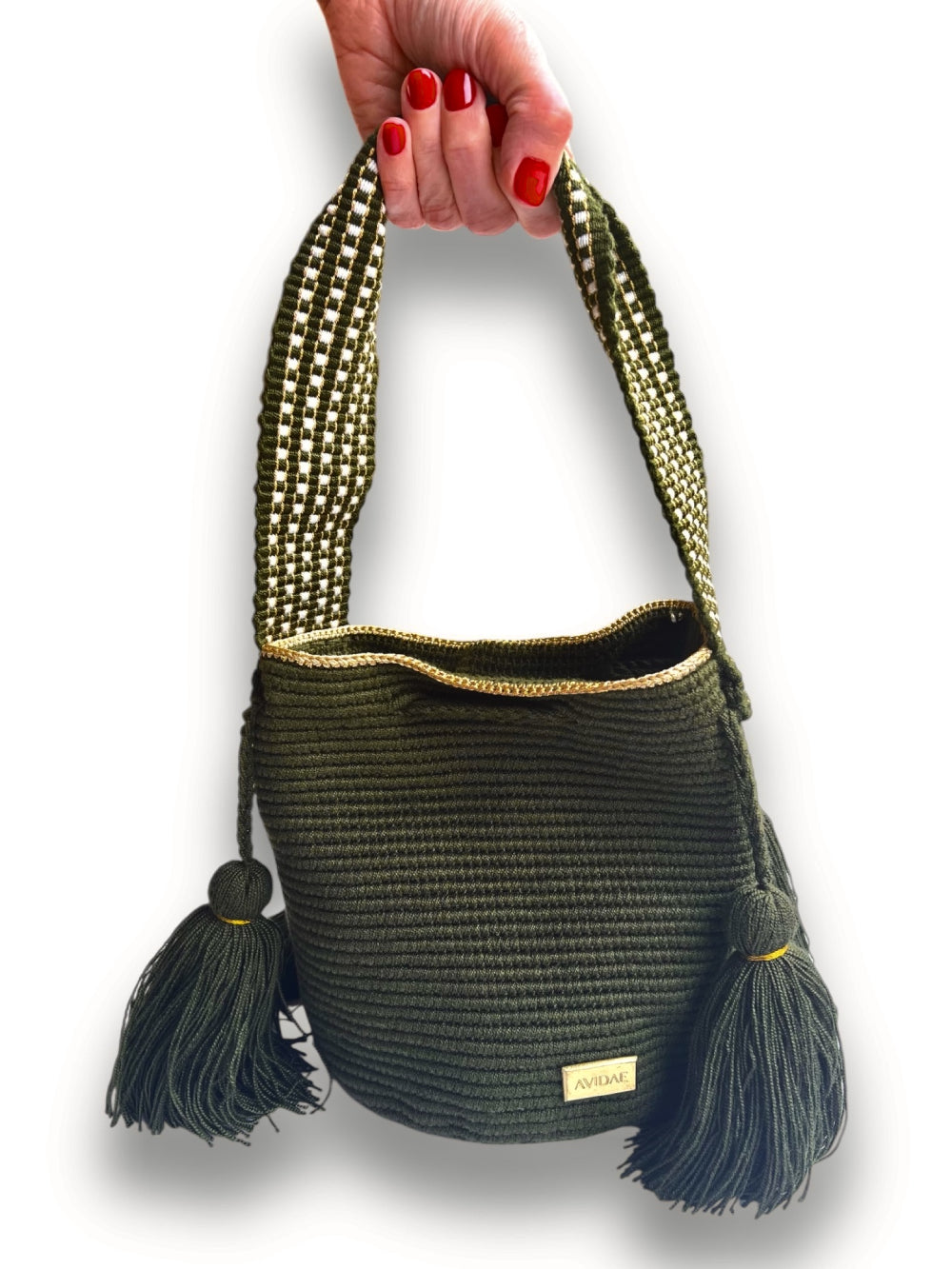 Bolso Wayuu Gala Oliva Mediano