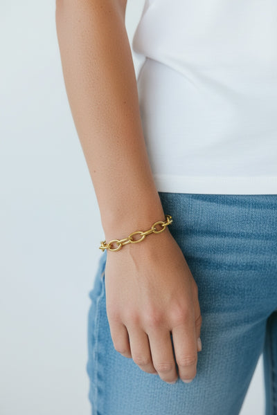 Pulsera Cadena Lulú Acero Baño Oro